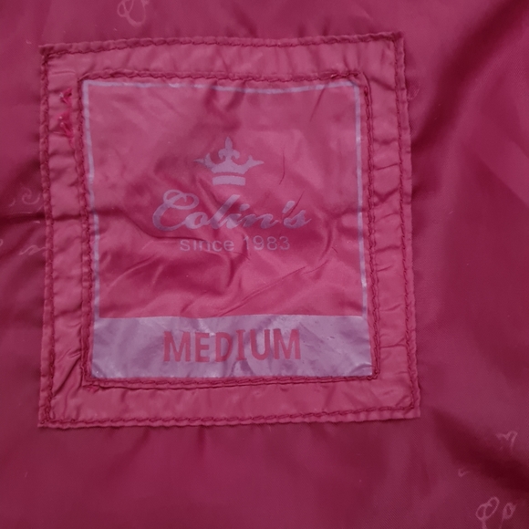 COLINS dark red sleeveless vest lightweight warm down and feather filling size M - Picture 3 of 8